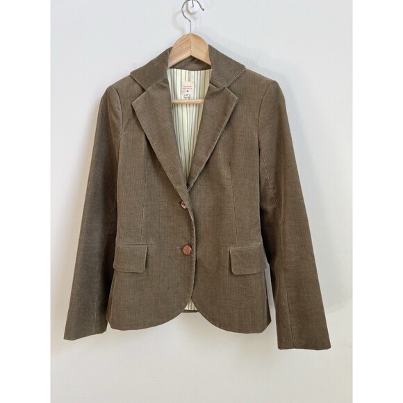 Lauren Moffatt Corduroy Elbow Patch Blazer Jacket S Cotton Made in USA Western - Picture 1 of 13